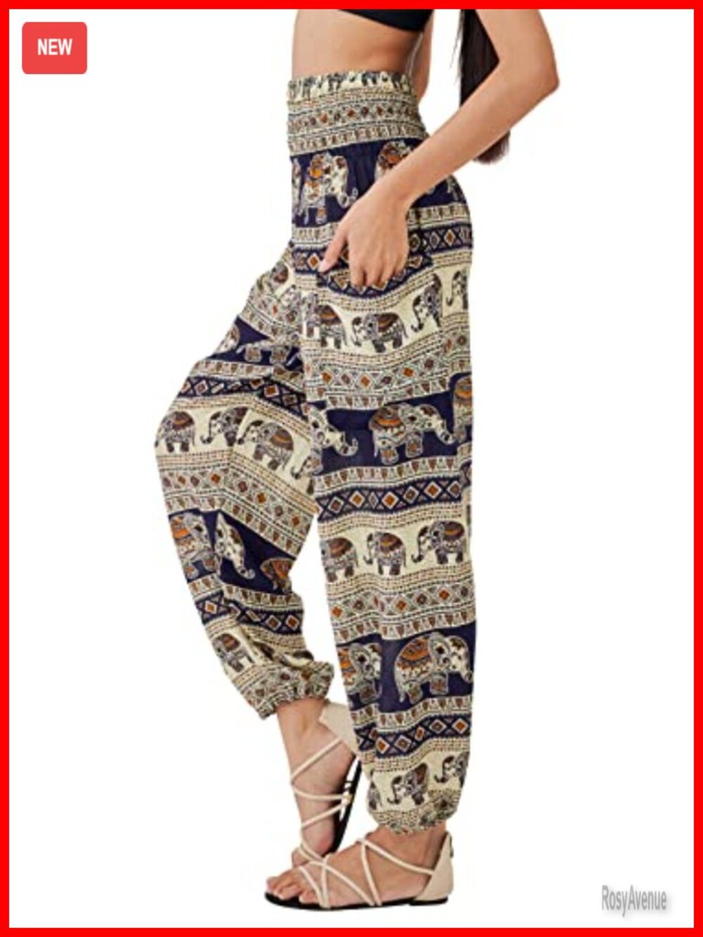 Boho Harem Yoga Pants - Comfy Rayon Wide Leg Flowy Pants